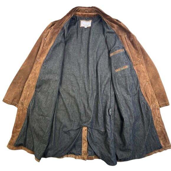 Vintage Wilsons Leather M. Julian Leather Jacket Size XL Brown Roughout Long - Picture 6 of 14